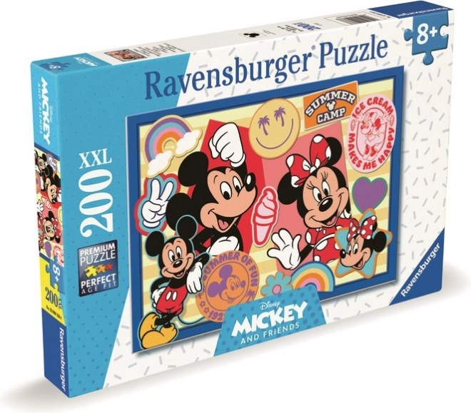 Puzzle XXL 200 pezzi Mickey e Minnie in viaggio