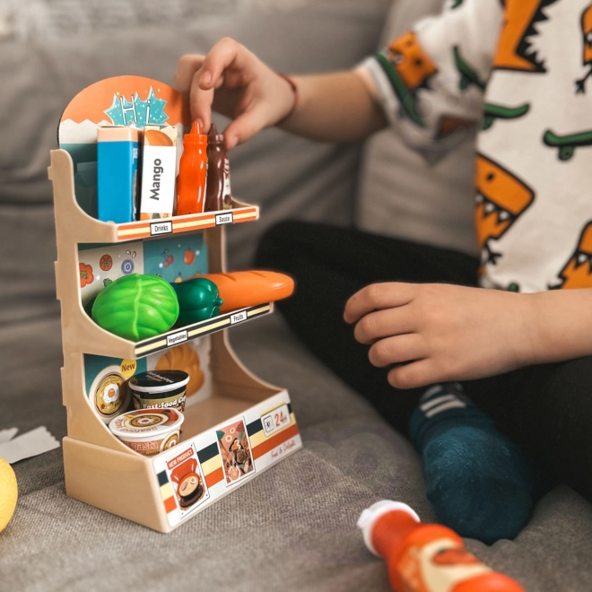 Cassa del supermercato per bambini con 42 pezzi Woopie