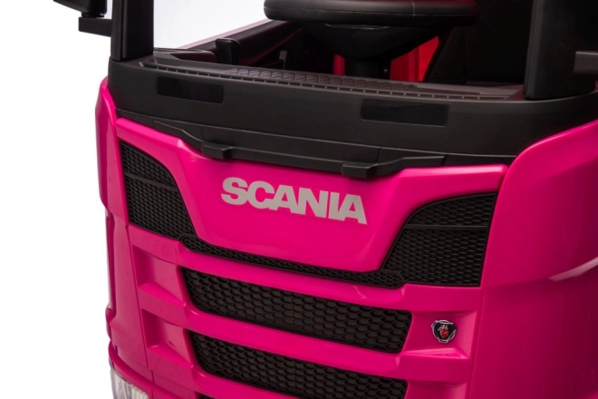 Auto elettrico Scania rosa 4x4