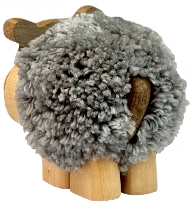 Figura decorativa di legno XL ippopotamo pompon