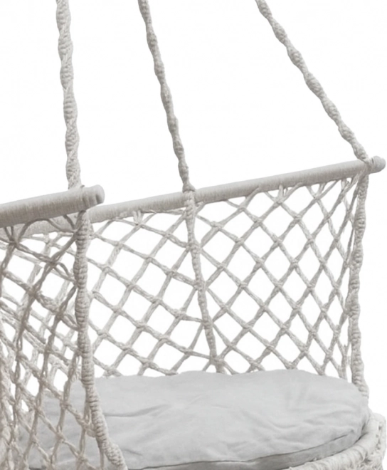 Altalena da giardino nido con schienale grigio 80 cm 150 kg