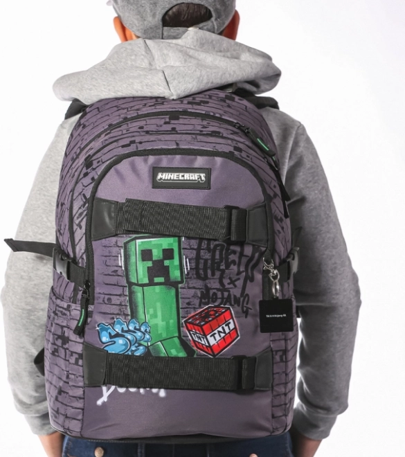 zaino scolastico Baagl Skate Minecraft TNT