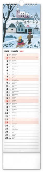 Calendario da parete Josef Lada 2025
