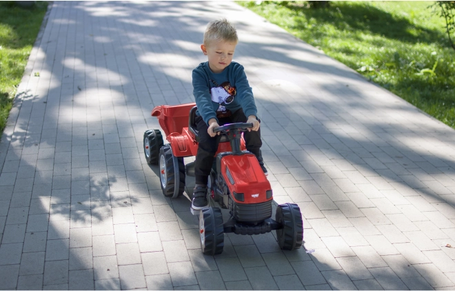 Trattore a pedali Farmer GoTrac Maxi con rimorchio Ruote silenziose