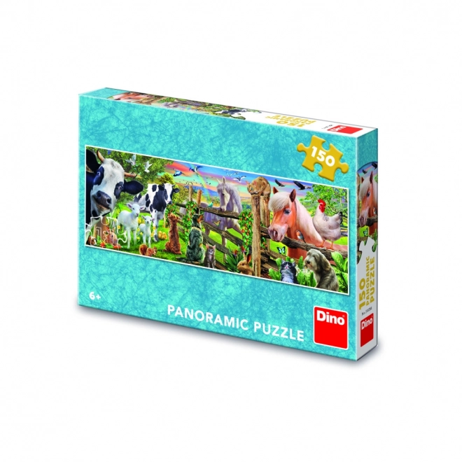 Puzzle panoramico Dino Fattoria 150 pezzi