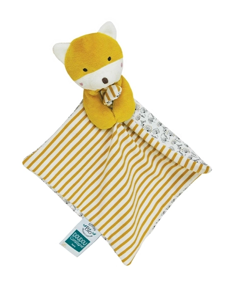 Set regalo Doudou volpe con coperta in cotone biologico