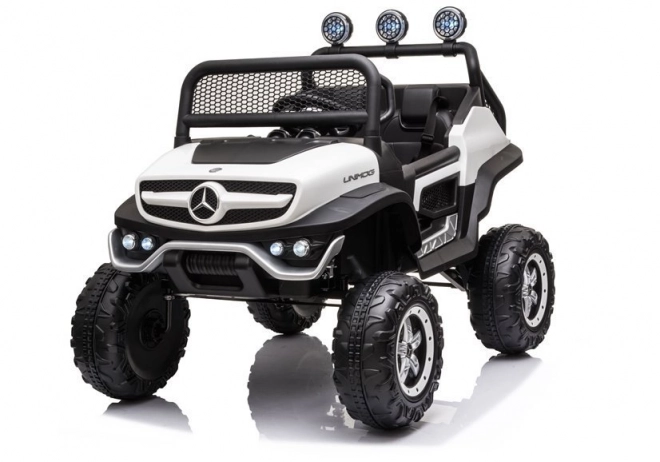 Auto elettrico a batteria Mercedes Unimog S rosso – Bianco