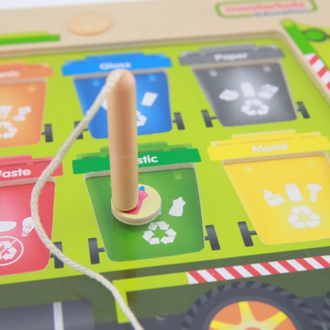 Tabella Magnetica Masterkidz Classificazione dei Rifiuti Camion da Riciclaggio Montessori
