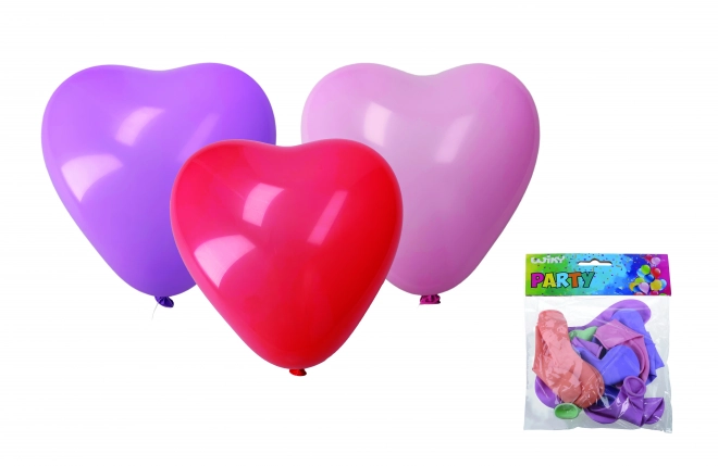 Palloncini a Forma di Cuore in Colori Pastello - Set di 10 Pezzi