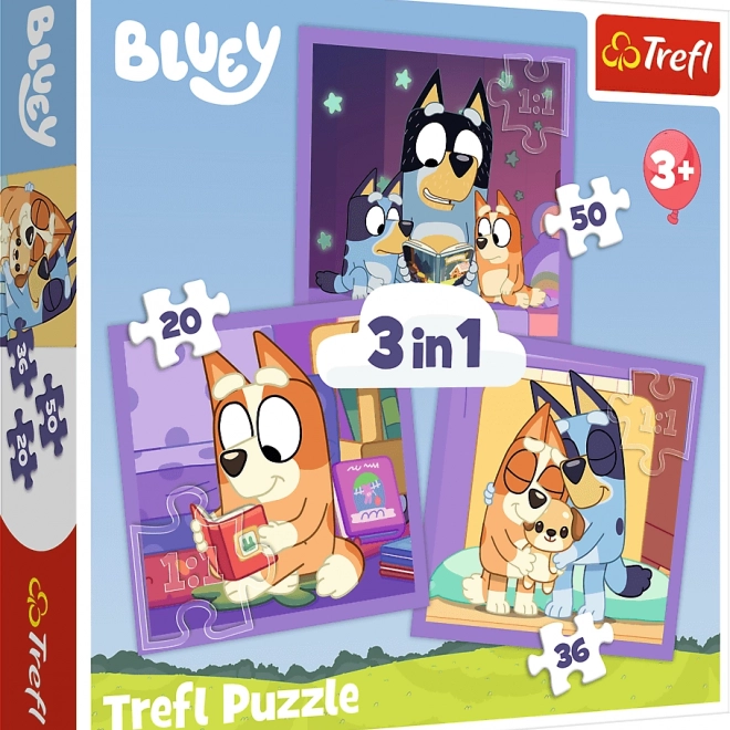 Puzzle TREFL Incontra Bluey 3v1