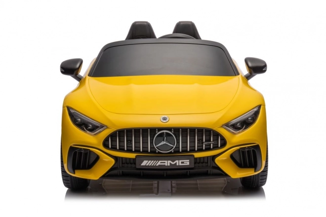 Auto a batteria Mercedes AMG SL63 giallo verniciato