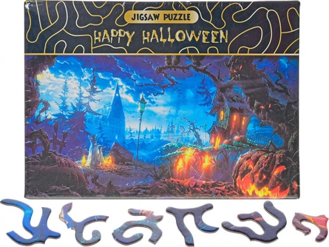 Puzzle Halloween Felice: Giardino di Zucche 468 Pezzi