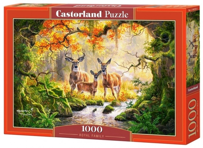 Puzzle 1000 pezzi Royal Family foresta con cervi e daini