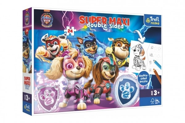 Puzzle double face Paw Patrol Team in azione SUPER MAXI 24 pezzi