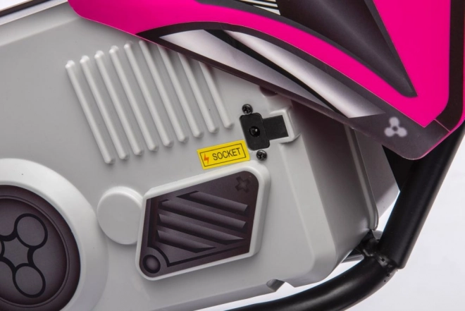 Moto cross rosa a batterie