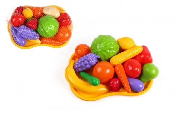 Set di Frutta e Verdura in Plastica con Vassoio