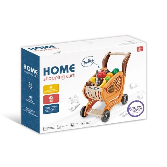 Carrello della Spesa per Bambini con Elementi Mobili e Accessori