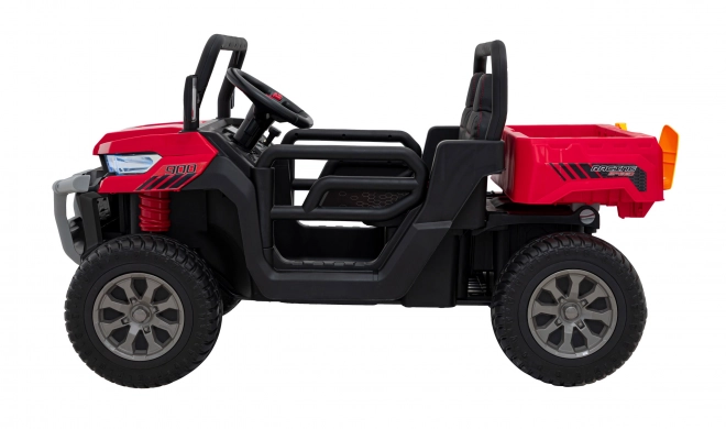 Auto Pick-Up Speed 900 pro bambini Rosso + trazione 4x4 + pompa mobile + vano bagagli + telecomando + pala + LED audio