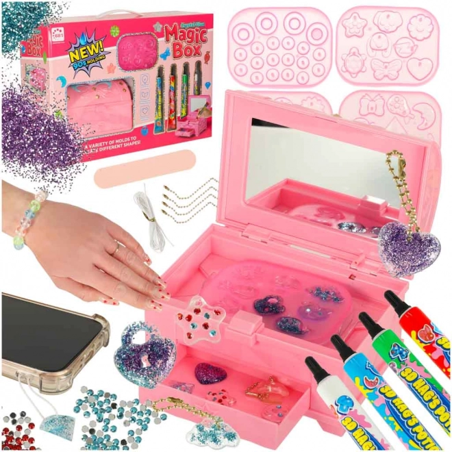 Set creativo per la creazione di gioielli Scatola Magica UV