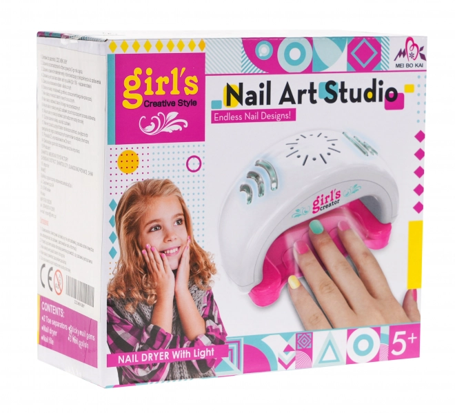 Set per Nail Art Bambini 5+ con Asciugacapelli Interattivo e Accessori