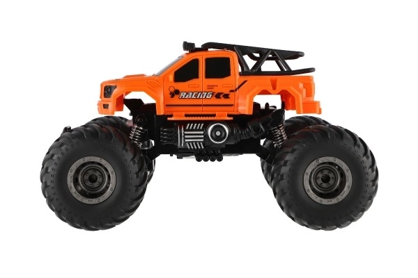 Auto RC fuoristrada plastica 23cm 2,4GHZ con luci arancione