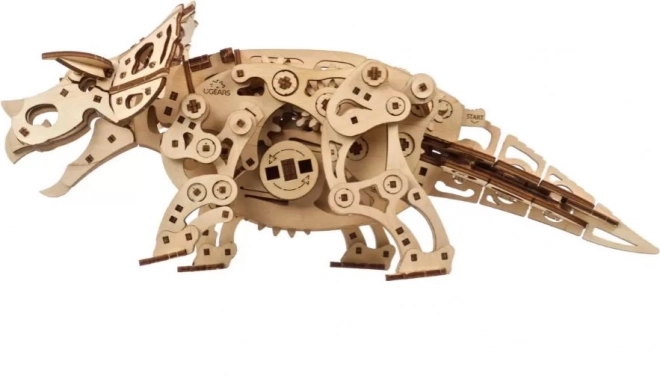 Modello meccanico in legno Triceratopo 3D di Ugears