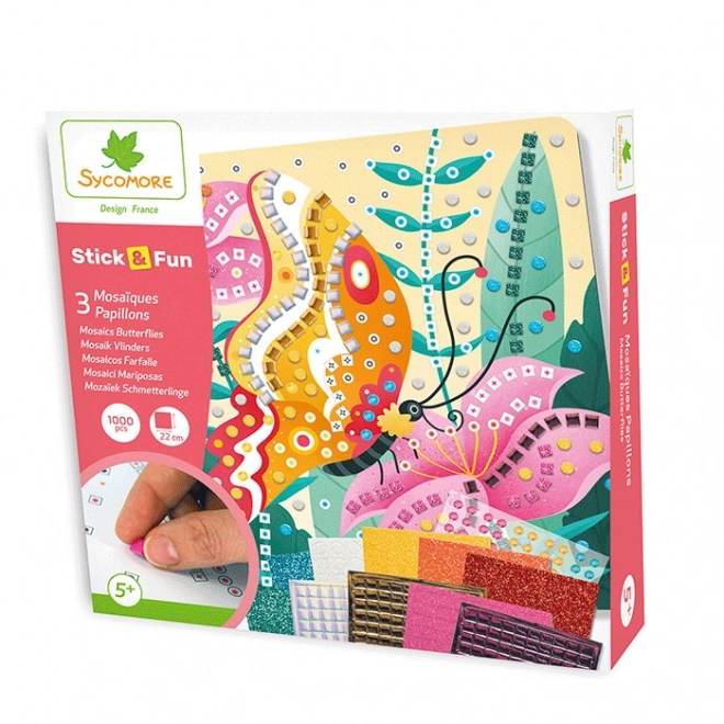 Set creativo di mozaico Stick & Fun - Farfalle