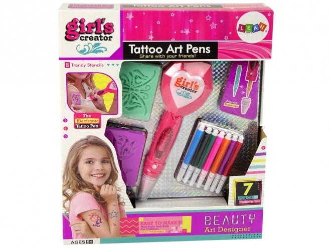 Set per tatuaggi penna elettronica con stencil
