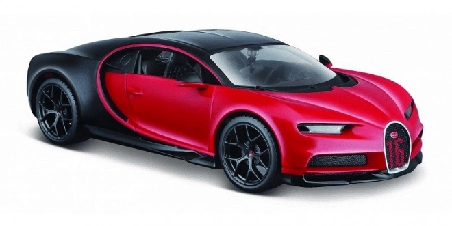 Modello composito Bugatti Chiron sport nero-rosso