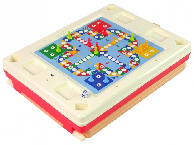 Tabellone Multifunzione Rosa per Bambini con Gioco Ludo