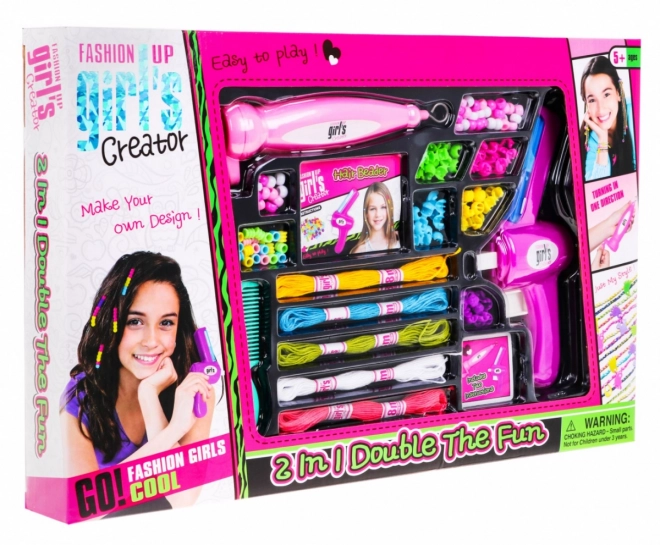 Kit di perline per capelli e braccialetti per bambini 5+