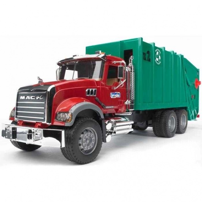 Camion MACK Granit camion dei rifiuti verde Bruder