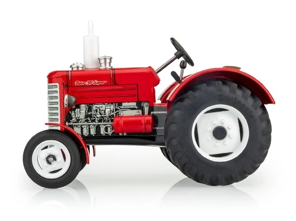 Trattore Zetor 50 Super rosso con chiave in metallo 15 cm 1:25 in scatola Kovap