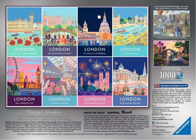 Puzzle Londra in stile vintage 1000 pezzi