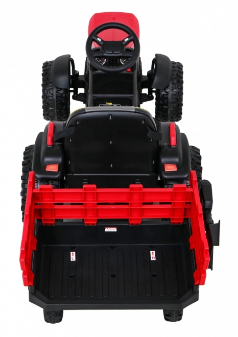 Trattore titanio con rimorchio Rosso
