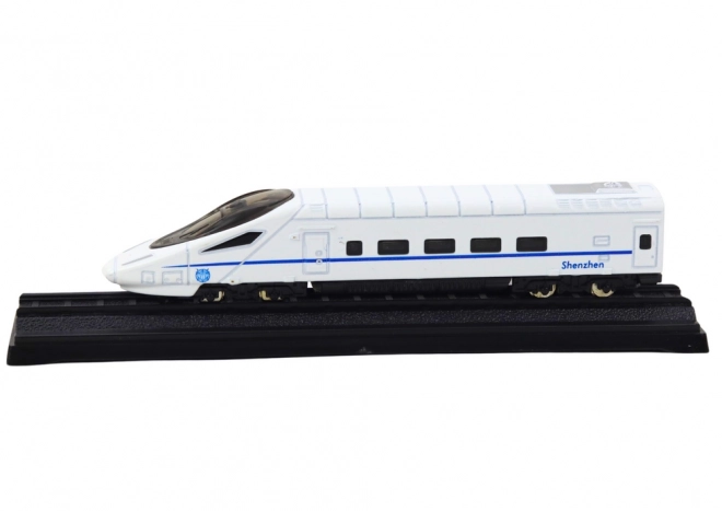 Modello da collezione treno vagone bianco 1:48 metallico