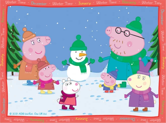 Puzzle Peppa Pig Stagioni 4 in 1 di Ravensburger