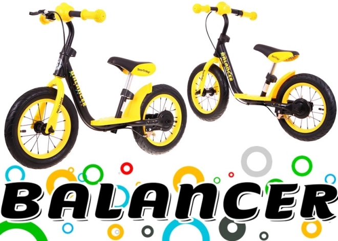 Bicicletta Senza Pedali SporTrike Balancer per Bambini Bianca – giallo