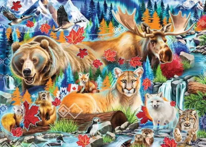 Puzzle Selvagge Bestie del Canada 1000 pezzi