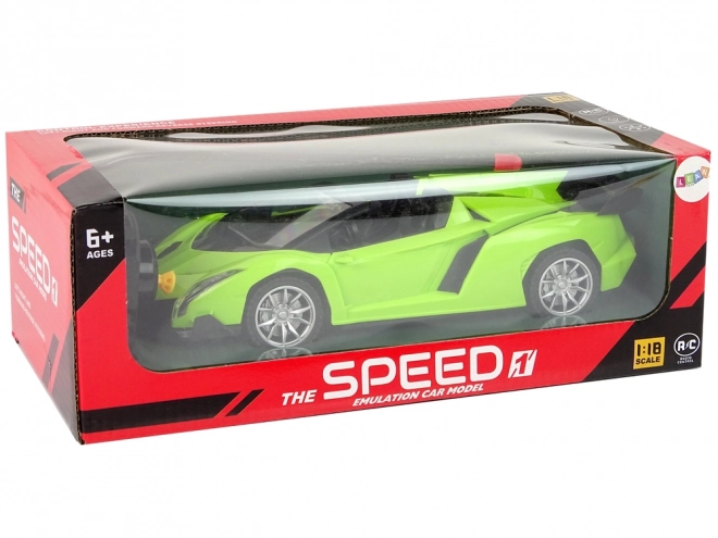 Auto sportivo telecomandato 1:18 verde