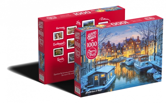 Puzzle Amsterdam di notte 1000 pezzi