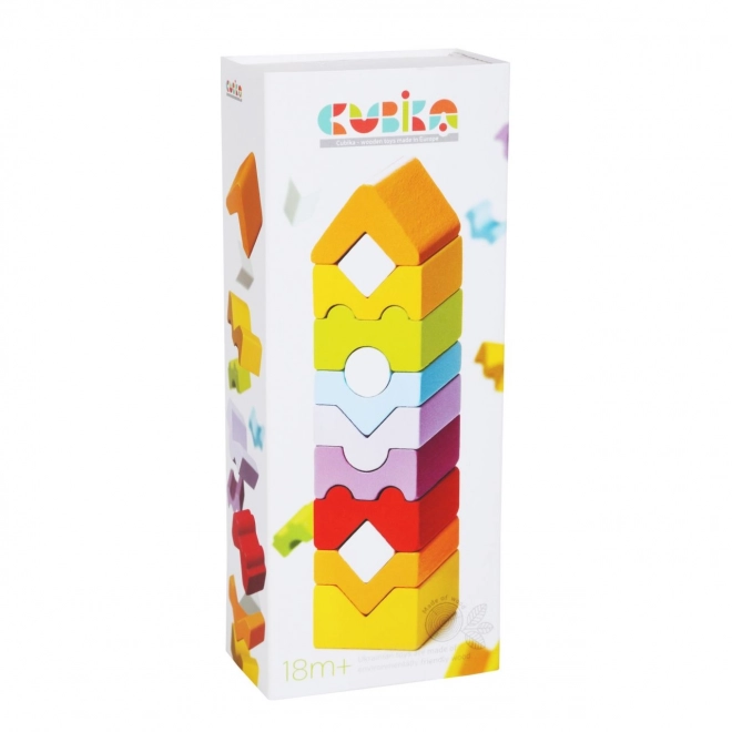 Torre in legno CUBIKA XI con puzzle a 12 pezzi