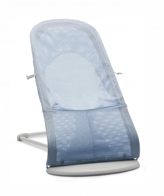 BABYBJORN - Sdraietta BALANCE SOFT MESH - grigio/bianco – Blu/bianco