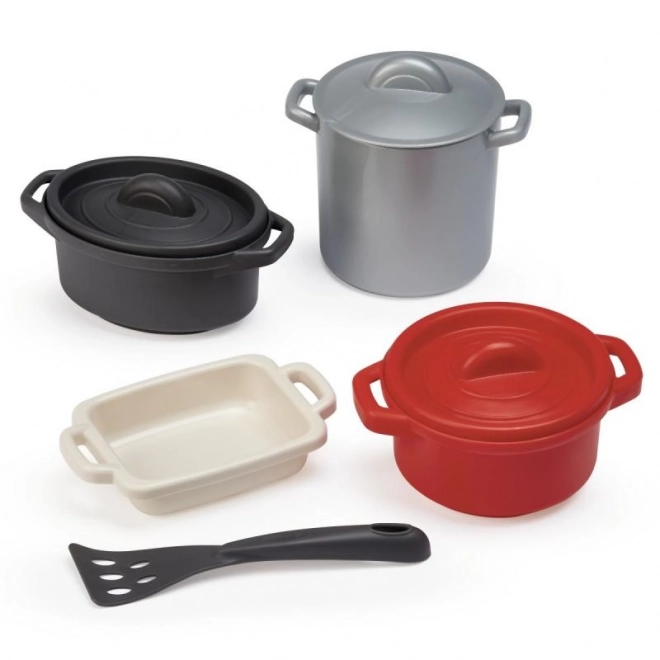 Set di pentole da cucina con spatola
