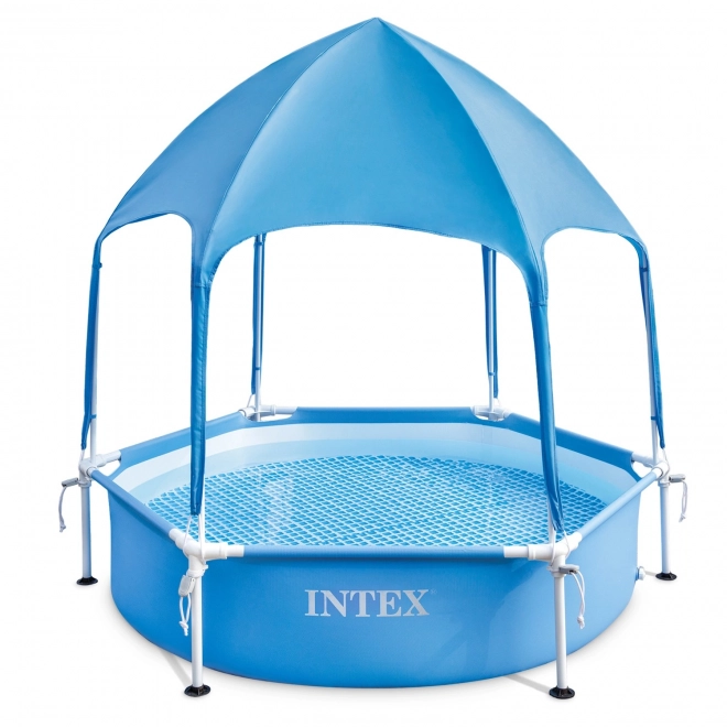 Piscina rotonda per bambini con telaio e protezione solare