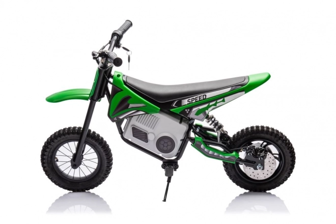 Moto cross elettrico verde