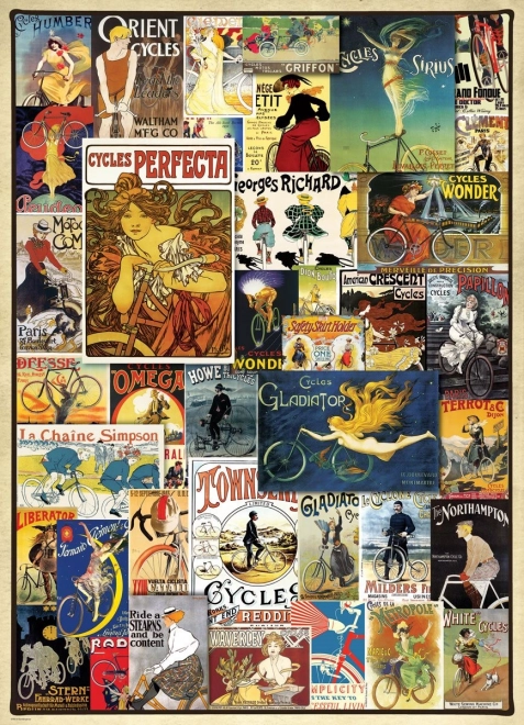 Puzzle Vintage Poster Ciclismo 1000 Pezzi