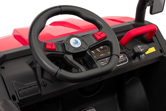 Auto Pick-Up Speed 900 pro bambini Rosso + trazione 4x4 + pompa mobile + vano bagagli + telecomando + pala + LED audio