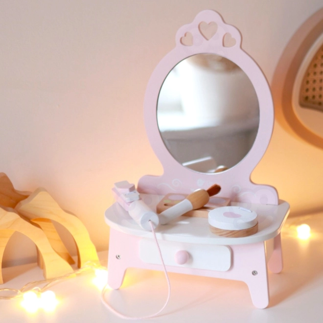 Toeletta in legno per bambini con specchio e accessori Classic World
