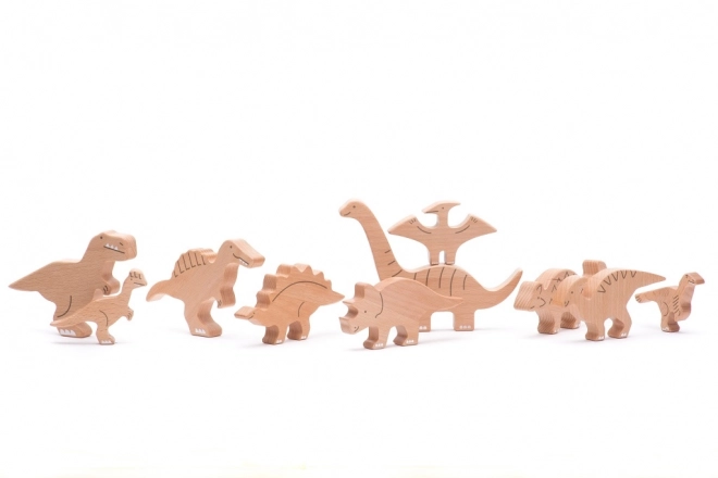 Set di dinosauri di legno per bambini